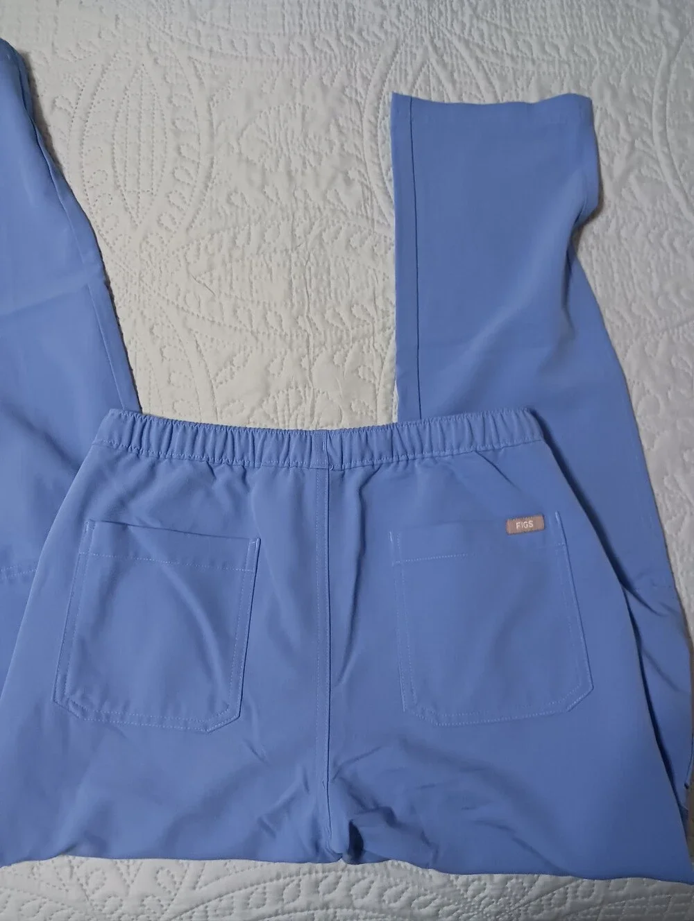 Figs XS technical collection scrubs pants only ceil blue cargo pockets